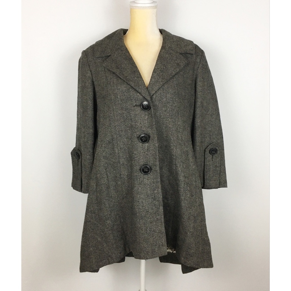 Cabi Style 169 Shakespeare Wool Tweed Swing Coat